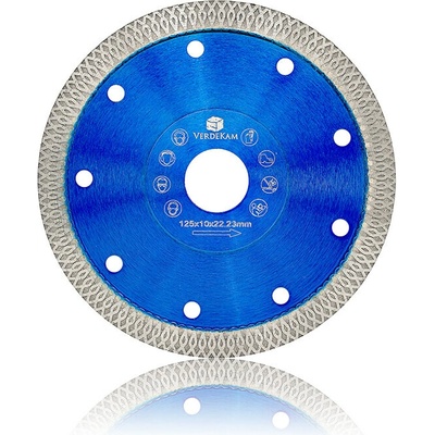 Diamantový kotouč Verdekam 125 mm pro řezání dlažby a žuly, 22,2 mm, 1,4 mm