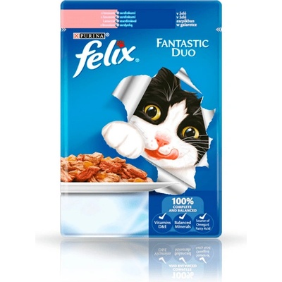 Felix Fantastic Duo losos a sardinky v želé 100 g