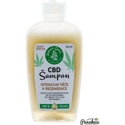 Zelená Země CBD Konopný šampon 125 ml