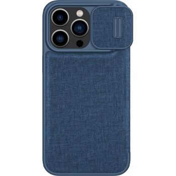 Púzdro Nillkin Qin Cloth PRO iPhone 14 PRO MAX modré