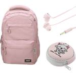 Eurocom Раница Street Happy Pink 30x20x45 cm с розови слушалки Tellur Pixy TLL162242 (32489-А-PINK_TLL162242)