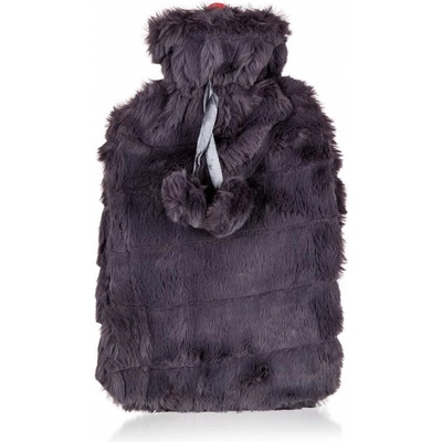 CALME Fľaša zahrievací termofor Plush 2 l čierna