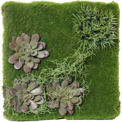 Luxusní umělá zelená stěna WALL PLANT, 50x50cm