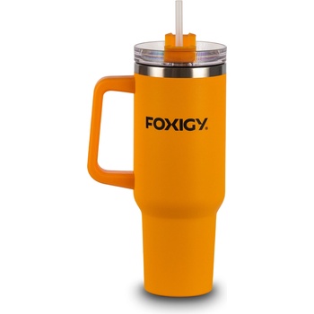 FOXIGY Термочаша за кола със сламка 1200 ml Amber