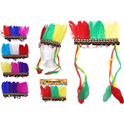 Set karneval čelenka indián Mix 28x19cm