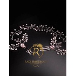 Radi handmade Увивен аксесоар с бели и розови кристали (489)