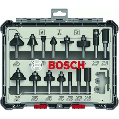 Sada fréz Bosch - 8mm /sada 15ks/