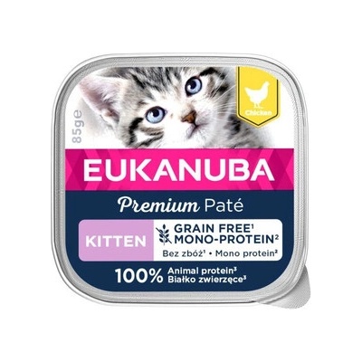 Eukanuba Grain Free Kitten Monoproteinová paštika pro koťata kuře 85 g