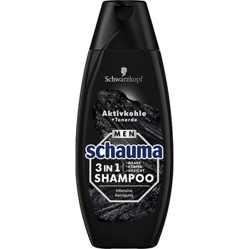 Schauma Men šampón 3in1 Aktivekohle 350 ml