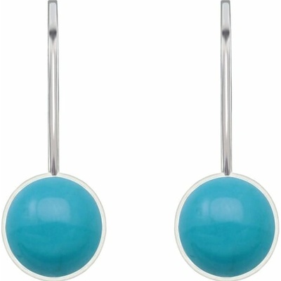 Eppi Tyrkys v strieborných visiacich náušniciach Zodico E36708