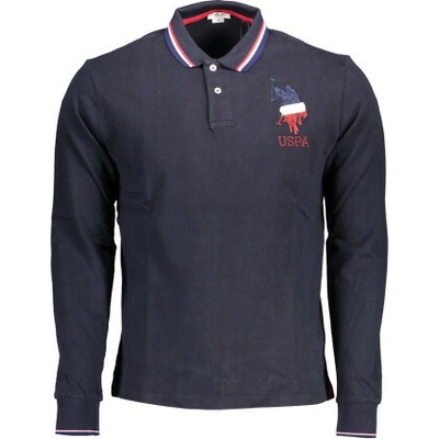 Us Polo Polo Maniche Lunghe Uomo Blu Modrá