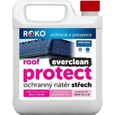 Ochranný transparentní nátěr na střechy ROKO EVERCLEAN ROOF PROTECT 10 l