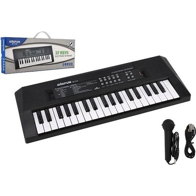 Teddies Pianko Varhany Klávesy 37 kláves plast 40cm napájení na USB + mikrofon v krabici 41,5x16x4,5cm – Zboží Dáma