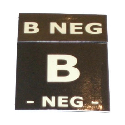 NO NAME PROUD Patch "Krevní skupina B Neg"