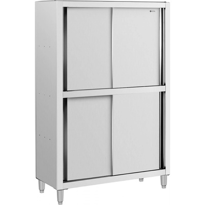 Royal Catering Pracovní skříň z ušlechtilé oceli – 200 x 60 x 85 cm – nosnost 600 kg – 3 zásuvky RCSSCB-200X60-S