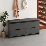 TopMebel Пейка за обувки Cove TopMebel от меламин в антрацит 106x34x51.5cm