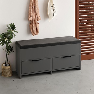 TopMebel Пейка за обувки Cove TopMebel от меламин в антрацит 106x34x51.5cm