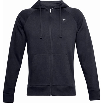 Under Armour pánska mikina Rival fleece FZ hoodie / čierna/biela