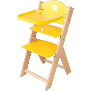 Sedees Rostoucí židlička 2v1 žlutá s korunkou