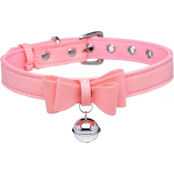 Image 1 of Master Series Golden Kitty Collar with Cat Bell Pink