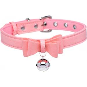 Master Series Golden Kitty Collar with Cat Bell Pink