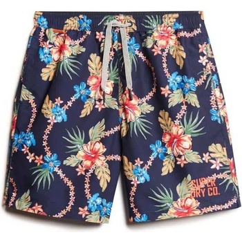 Superdry Бански гащета Superdry Hawaiian Print 16´´ swimming shorts - Blue (Tropical Chain Navy)