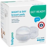 Babyono Подплънки за кърмачки Babyono - Night and Day, 40 броя (5901435415016)