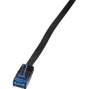 LogiLink Patch кабел SlimLine, плосък, Cat. 5e, U/UTP, черен, 5 м