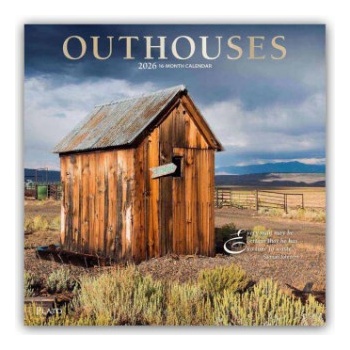 Browntrout Verlags GmbH Outhouses - Toilettenhäuschen 2026 - 16-Monatskalender