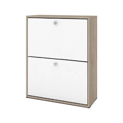 Bogdan Furniture I Шкаф за обувки Мебели Богдан Модел 4041, Сонома тъмна/Бяло