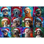 Enjoy - Puzzle Santa Dogs - 1 000 piese