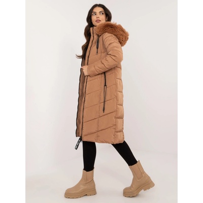 Factory Price Brown long winter jacket with stitching oranžová