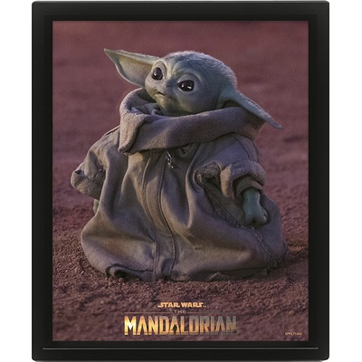 Star Wars : Mandalorian Groogu - 3D Obraz s rámem 3D Obraz (s rámem)