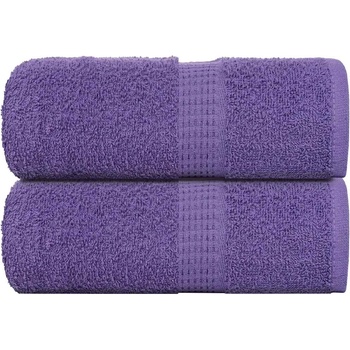 vidaXL Кърпи за гости FROGN 2 бр. лилави 30x50 см 360 г/м2 (136875)