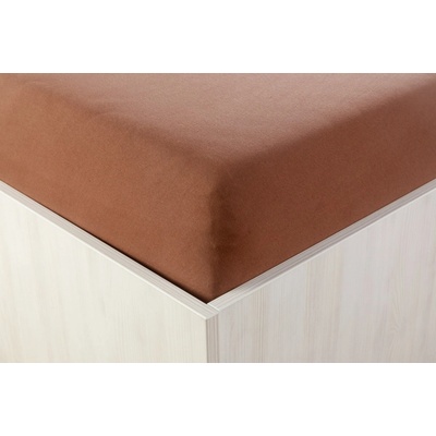 Teptex prostěradlo jersey s lycrou tmavě hnědé 140x200