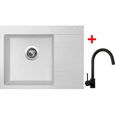 Sinks RIM 650 L Milk + Vitalia černá matná