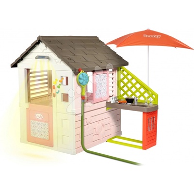 Smoby Domeček Corolle Playhouse s kuchyňkou pod slunečníkem a sprcha