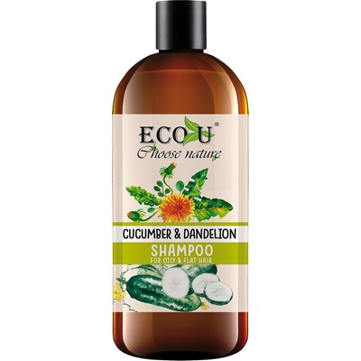 Eco U Eco-U Šampón s extraktom uhorky a púpavy pre mastné vlasy 500ml