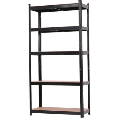 Метален стелаж Rivet Black - 5 MDF рафта, товароносимост 175 кг (3525426)