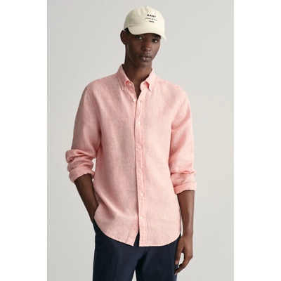Gant košeľa slim linen shirt ružová