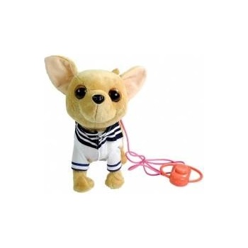 LeanToys Interactive Dog On a Leash Sailor with Scarf and Accessories