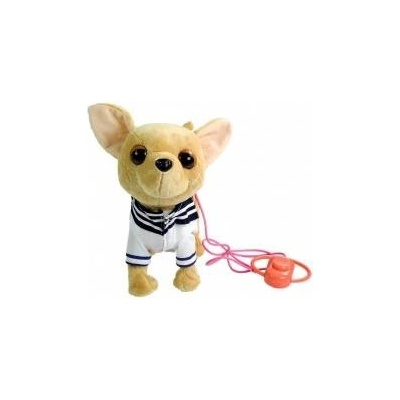 LeanToys Interactive Dog On a Leash Sailor with Scarf and Accessories