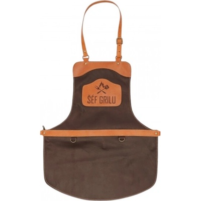 Macoli Hand Made Zástera Šéf grilu Hnedá