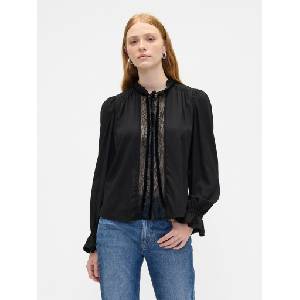 GAP Сатенена блуза GAP GAP | Cheren | ЖЕНИ | XL