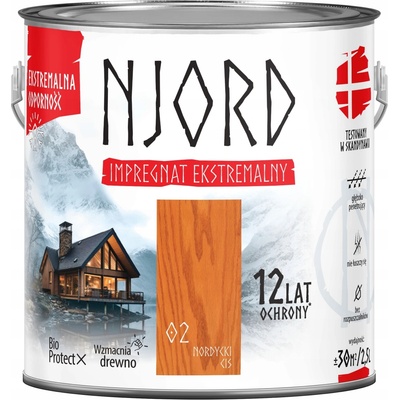 NJORD Extrémní impregnace na dřevo s 12letou ochranou - severský tis 2,5L