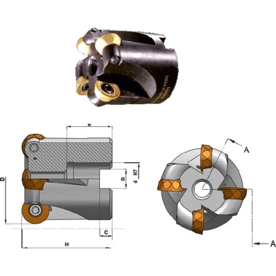 R654.21-040RPMX nástrčná fréza