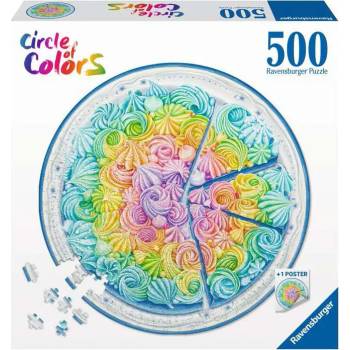 Ravensburger - Puzzle Rainbow Cake. round - 500 piese