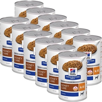 Hill's Hill s Prescription Diet k/d Грижа за бъбреците консерви за кучета 12 x 350 г