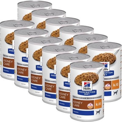 Hill's Hill s Prescription Diet k/d Грижа за бъбреците консерви за кучета 12 x 350 г