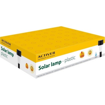 ACTIVER solární lampa kónická plastová displej